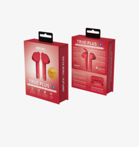 Defunc True Plus Earbuds in Red packaging