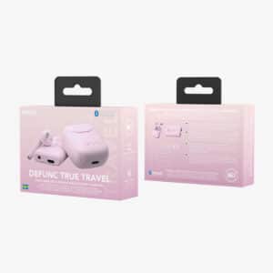 Defunc True Travel Earbuds Bluetooth Transmitter packaging pink