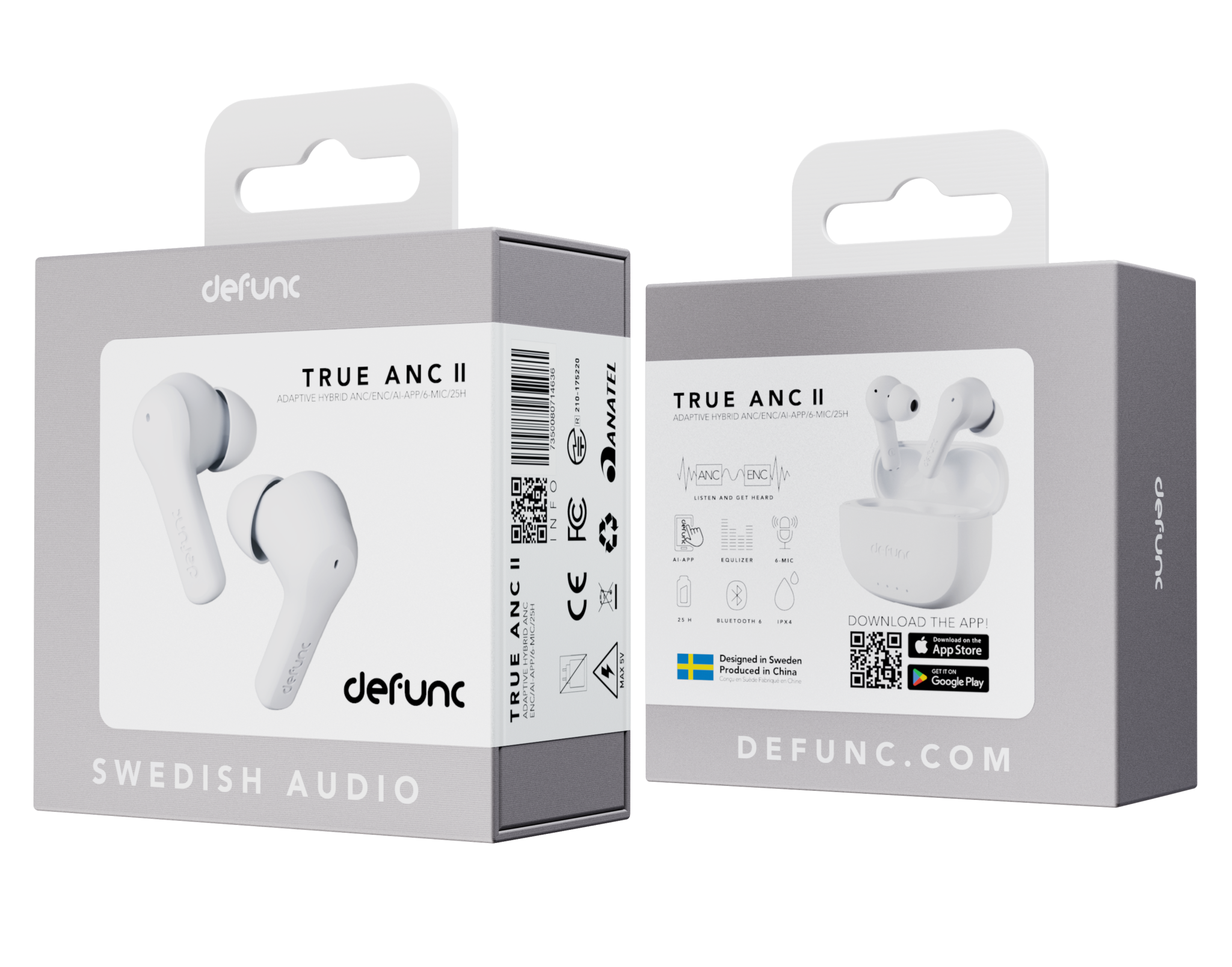 デファンク 完全ワイヤレス Bluetoothイヤホン (ホワイト) defunc TRUE 